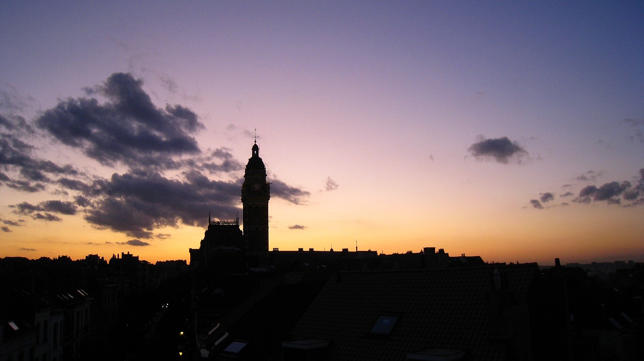 Bruxelles au couché du soleil